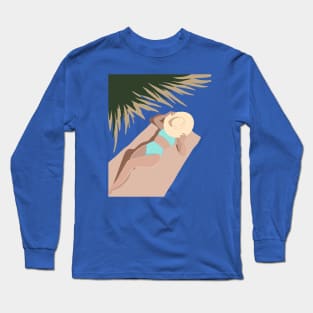 Woman at the beach 2 Long Sleeve T-Shirt